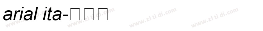 arial ita字体转换